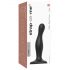 Strap-on-me Curvy S - falisty, przyssawkowy czarny dildo