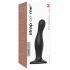 Strap-on-me Curvy M - falowany, z podstawą dildo (czarny)