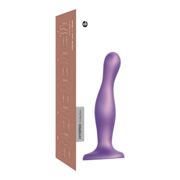 Strap-on-me Curvy M - falisty wibrujący dildo (fioletowy)