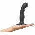 Strap-on-me P&G M - zakrzywione dildo ze stopkami (czarne) 