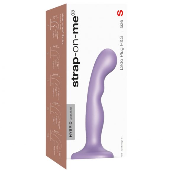 Strap-on-me P&G S - zakrzywiony, podstawowy dildo (fioletowy)