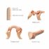 Strap-on-me S - dwuwarstwowe, realistyczne dildo ze stopami (naturalne) 