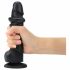 Strap-on-me S - dwuwarstwowy, realistyczny dildo ze stopami (czarny) 