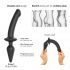 Strap-on-me Swith Semi-Realistic S - silikonowe dildo 2 w 1 (czarne) 