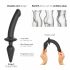 Strap-on-me Swith Semi-Realistic S - silikonowe dildo 2 w 1 (czarne) 