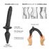 Strap-on-me Swith Realistic S - silikonowe dildo 2 w 1 (czarne) 