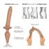 Strap-on-me Swith Realistic S - silikonowe dildo 2 w 1 (ciemny naturalny) 