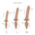 Strap-on-me Swith Realistic S - silikonowe dildo 2 w 1 (ciemny naturalny) 