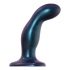 Strap-on-me Snaky M - zakrzywione dildo analne (metaliczny niebieski) 