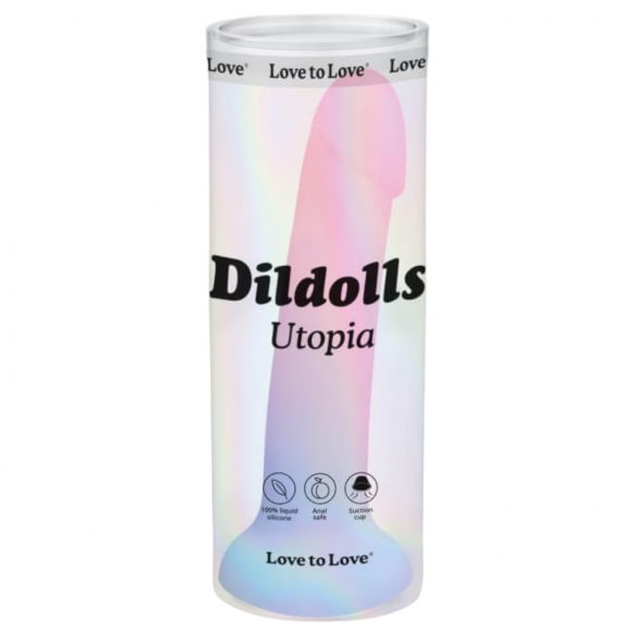 Dildolls Utopia - kolorowy silikonowy dildo z przyssawką