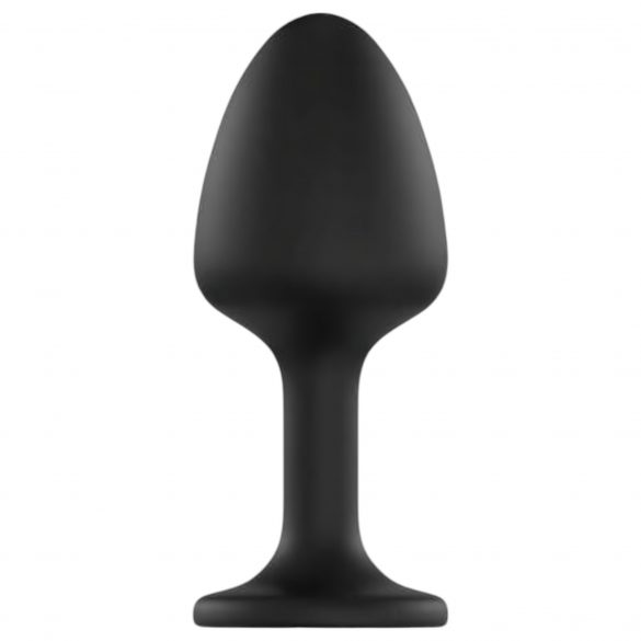 Dorcel Geisha Plug Diamond XL - dildo analne z białym kamieniem (czarny) 