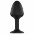 Dorcel Geisha Plug Diamond XL - dildo analne z białym kamieniem (czarny) 