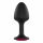 Dorcel Geisha Plug Ruby XL - różowe dildo analne z kamieniem (czarne) 