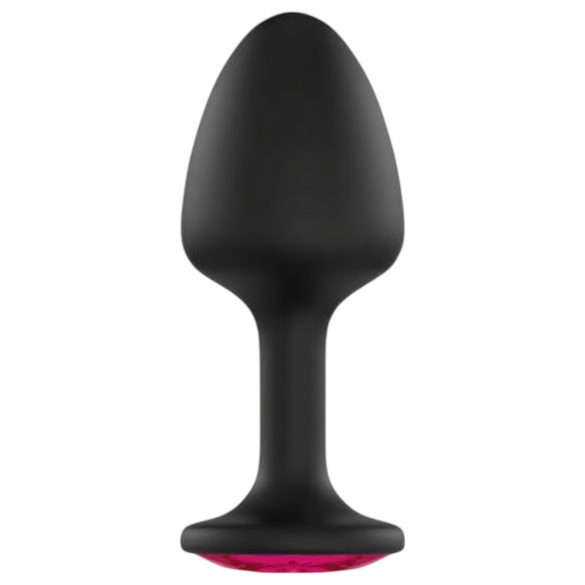 Dorcel Geisha Plug Ruby XL - analny plug z różowym kamieniem (czarny)