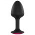 Dorcel Geisha Plug Ruby XL - analny plug z różowym kamieniem (czarny)