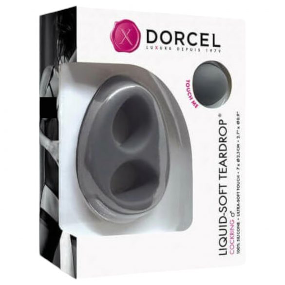 Dorcel Liquid-soft Teardrop - pierścień erekcyjny (szary)