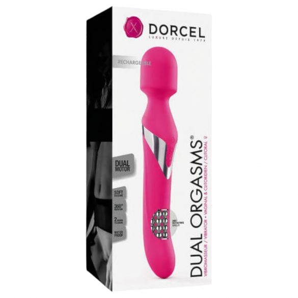 Dorcel Dual Orgasms - akumulatorowy wibrator masujący 2w1 (różowy) 