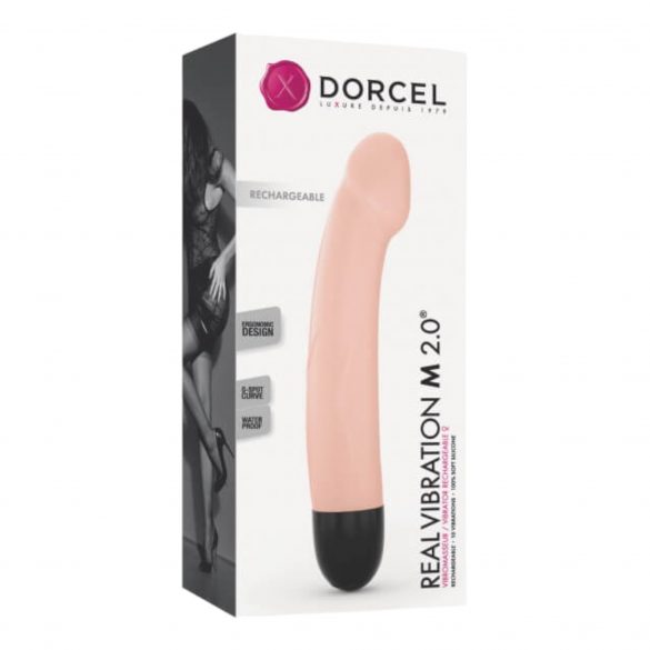 Dorcel Real Vibration M 2.0 - wibrator akumulatorowy (naturalny) 