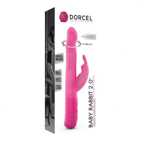 Dorcel Baby Rabbit 2.0 - akumulatorowy wibrator z różdżką (różowy) 