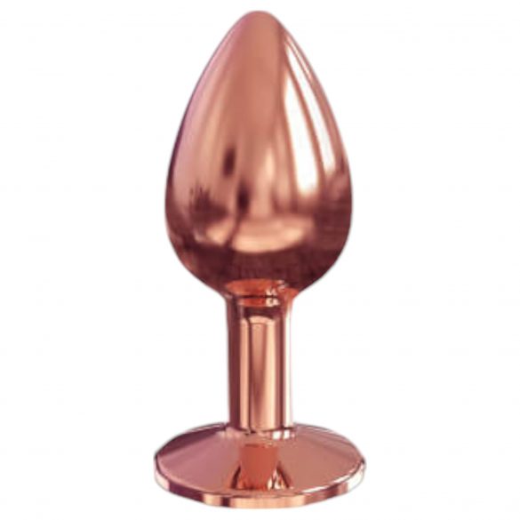 Dorcel Diamond Plug S - aluminiowe dildo analne - małe (różowe złoto) 