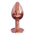 Dorcel Diamond Plug S - aluminiowe dildo analne - małe (różowe złoto) 