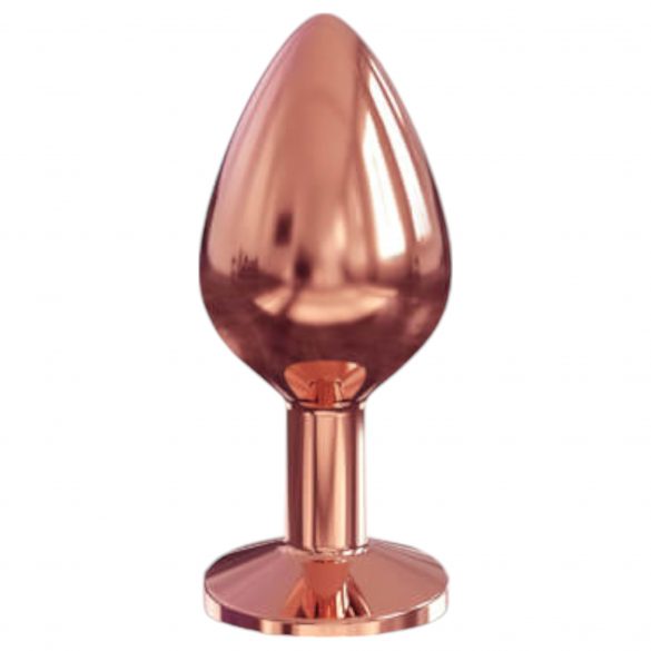 Dorcel Diamond Plug M - aluminiowe dildo analne - średnie (różowe złoto) 