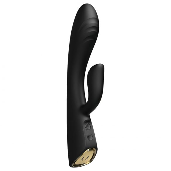 Dorcel Flexi Rabbit - podgrzewany wibrator z uszkiem na łechtaczkę (czarny)