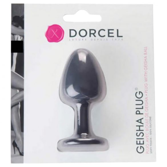 Dorcel Geisha Plug M - czarny kulkowy korek analny