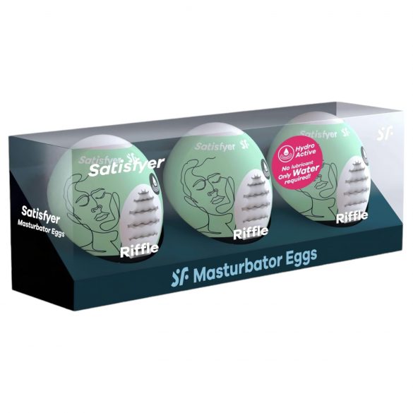 Satisfyer Egg Riffle - zestaw jajek masturbacyjnych (3szt.)