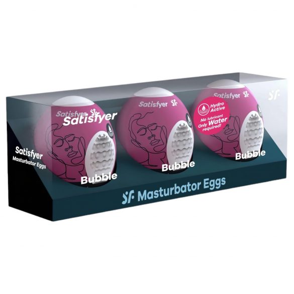 Satisfyer Egg Bubble - zestaw masturbacyjnych jajek (3 sztuki)