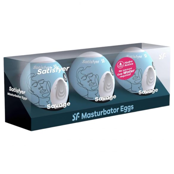 Satisfyer Egg Savage - zestaw jajek masturbacyjnych (3 sztuki)