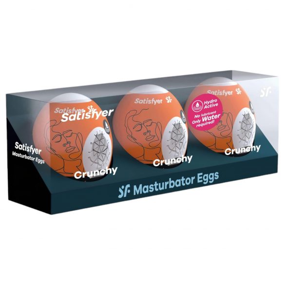 Satisfyer Egg Crunchy - zestaw jajek masturbacyjnych (3 szt.)