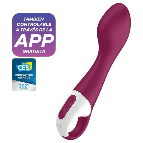 Satisfyer Hot Spot - akumulatorowy, podgrzewany wibrator punktu G (czerwony)