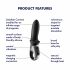 Satisfyer Hot Passion - inteligentny podgrzewany wibrator analny (czarny)