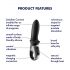 Satisfyer Hot Passion - inteligentny ogrzewany czarny analny wibrator