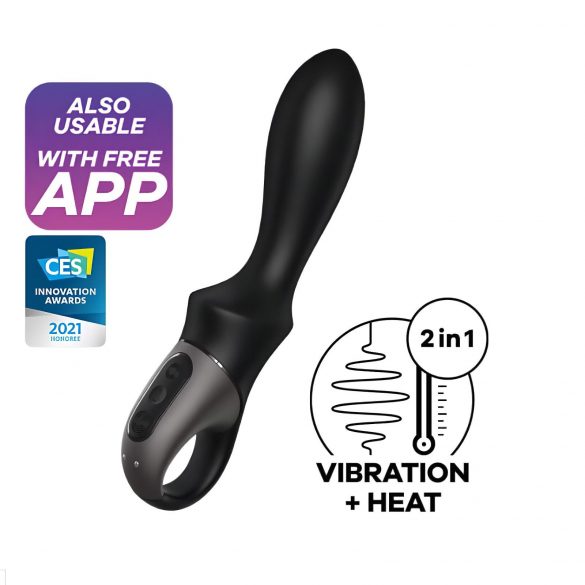 Satisfyer Heat Climax - inteligentny, rozgrzewający wibrator analny (czarny) 