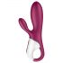 Satisfyer Hot Bunny - inteligentny podgrzewany wibrator z ramieniem do stymulacji łechtaczki (czerwony)