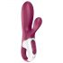 Satisfyer Hot Bunny - inteligentny podgrzewany wibrator z ramieniem do stymulacji łechtaczki (czerwony)