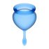 Satisfyer Feel good - zestaw kubeczków menstruacyjnych (niebieski) - 2 szt.