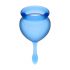 Satisfyer Feel good - zestaw kubeczków menstruacyjnych (niebieski) - 2 szt.