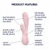 Satisfyer Mono Flex - inteligentny, wodoodporny wibrator z możliwością ładowania (jasnoróżowy) 