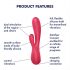 Satisfyer Mono Flex - inteligentny wodoodporny wibrator (czerwony)