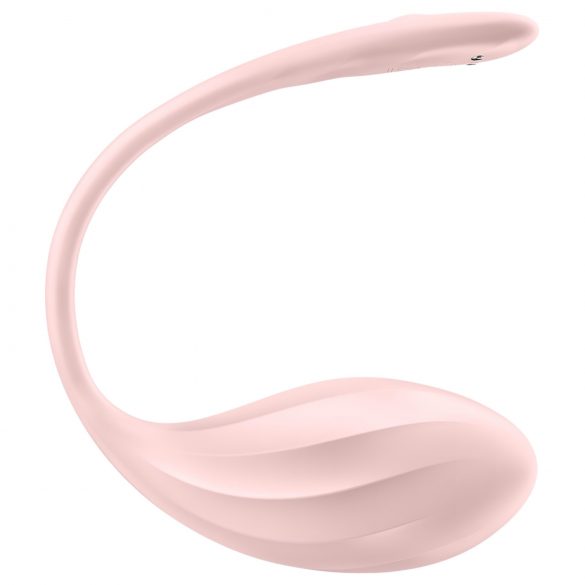 Satisfyer Ribbed Petal - różowe jajko z wibracjami radiowymi