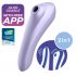 Satisfyer Dual Pleasure - inteligentny wibrator 2 w 1 z akumulatorem (fioletowy) 