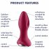 Satisfyer Rotator Plug 2 - bezprzewodowy wibrator analny z koralikami (fuksja) 