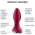 Satisfyer Rotator Plug 2 - akumulatorowy analny wibrator z perełkami