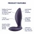 Satisfyer Power Plug - inteligentny wibrator analny (fioletowy)