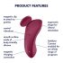 Satisfyer Sexy Secret - inteligentny wodoodporny wibrator do majtek (bordowy)