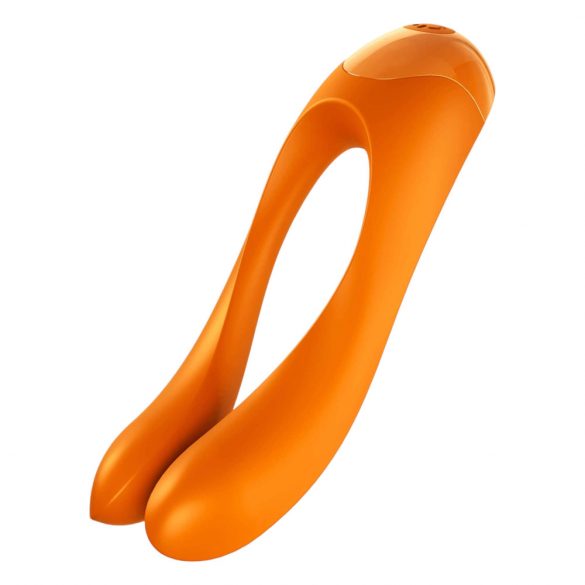 Satisfyer Candy Cane - ładowalny, wodoodporny wibrator z podwójną końcówką (pomarańczowy) 