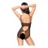 Penthouse Turned on - otwarte koronkowe body (czarne)  - M/L